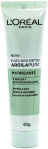 máscara argila pura loreal 98x300 - Máscara Matificante de Argila Pura 40g- L´Oréal Paris