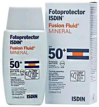 protetor solar isdin peles sensíveis - Protetor Solar Isdin Fusion Fluid Mineral FPS 50+